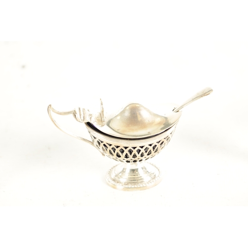 479 - A LATE VICTORIAN CASED TABLE CONDIMENT SET comprising a lidded mustard pot, 4 open salts and spoons ... 