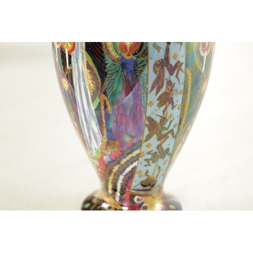 93 - A GOOD EARLY 20TH CENTURY WEDGWOOD FAIRYLAND LUSTRE “CANDLEMAS” DESIGN CABINET VASE BY DAISY MAKEIG ... 