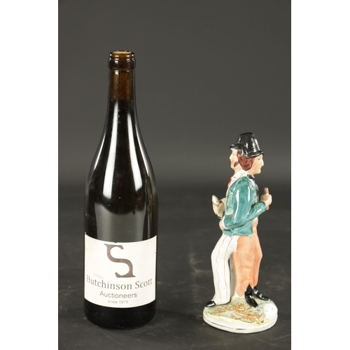 98 - A 19TH CENTURY STAFFORDSHIRE FIGURE ENTITLED WATER AND GIN (22cm high)