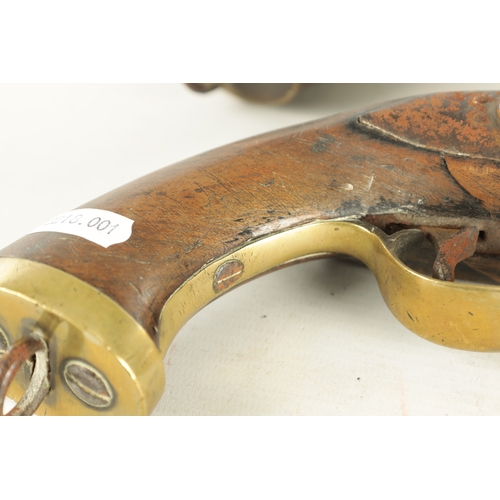 531 - TWO EARLY 19TH CENTURY NEAR MATCHING SEA SERVICE STYLE PERCUSSION PISTOLS possibly made for the Indi... 