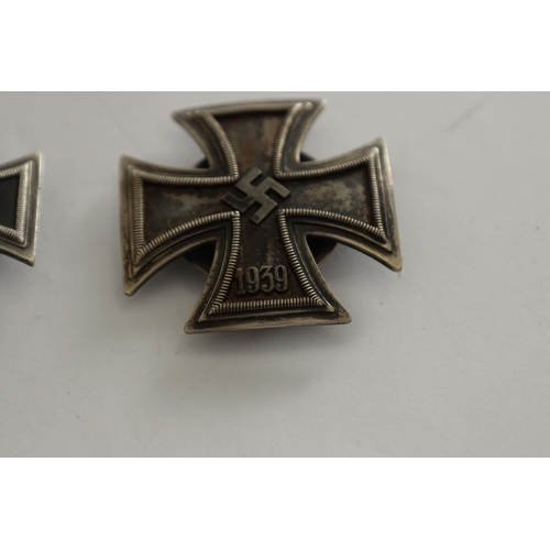 537 - A WW2 GERMAN FIRST CLASS 1939 SILVER IRON CROSS BY RUDOLF SOUVAL with domed screwback, stamped L/58 ... 