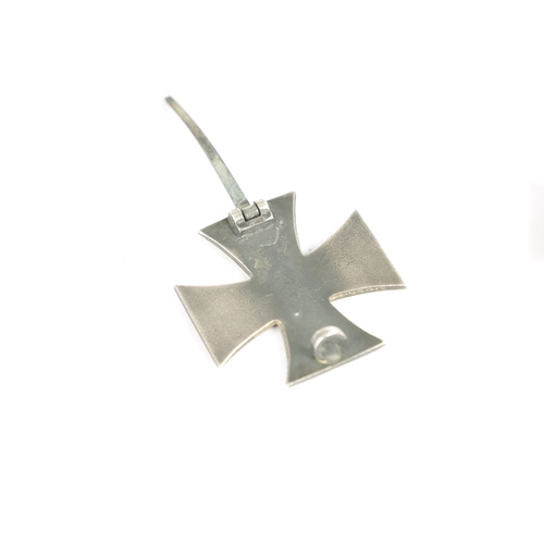 537 - A WW2 GERMAN FIRST CLASS 1939 SILVER IRON CROSS BY RUDOLF SOUVAL with domed screwback, stamped L/58 ... 