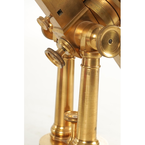 561 - W.H. BULLOCH, CHICAGO. A FINE LATE 19TH CENTURY AMERICAN NO. 1 PROFESSIONAL BINOCULAR MICROSCOPE, di... 