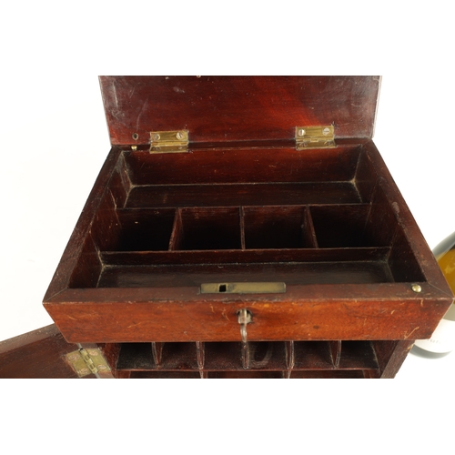 564 - A GEORGE II MAHOGANY APOTHECARY BOX (29cm wide 21cm deep 32cm high )