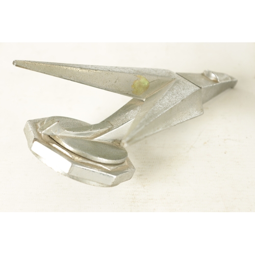 581 - A CHROME PLATED VAUXHALL WYVERN CAR MASCOT mounted on a period radiator cap. (18cm long)