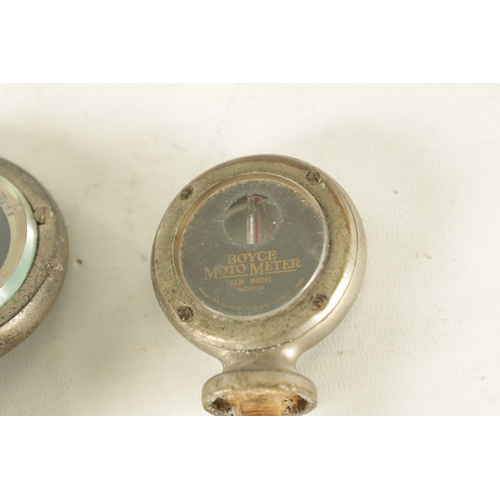 593 - TWO VINTAGE CALORIMETER CAR RADIATOR CAPS, the larger American temperature gauge made for the Kentuc... 