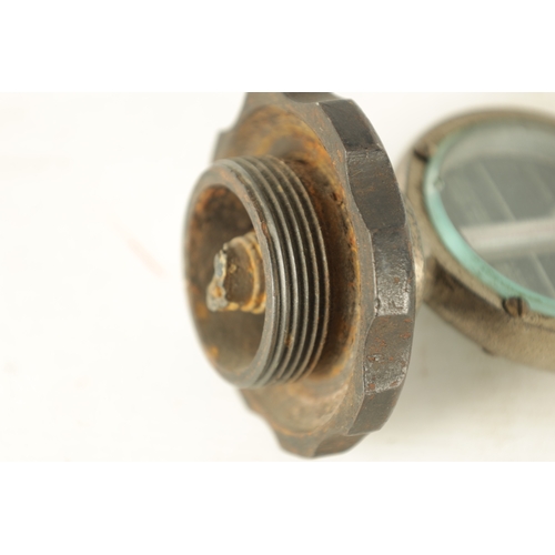 593 - TWO VINTAGE CALORIMETER CAR RADIATOR CAPS, the larger American temperature gauge made for the Kentuc... 