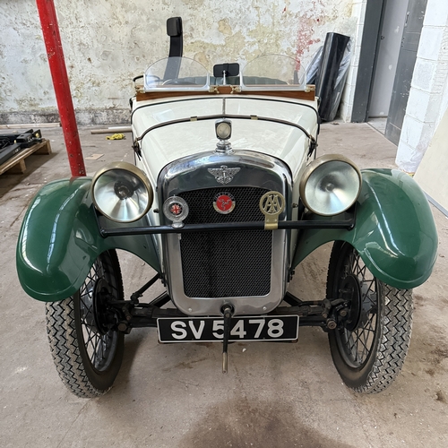 597 - A GOOD 1930 AUSTIN SEVEN ULSTER 858 CC in running condition reg number SV 5478, having V5 and docume... 