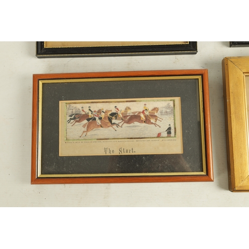 609 - A GROUP OF SIX 19TH CENTURY FRAMED SILK WOVEN STEVENGRAPHS The Good Old Days and The Present Time; T... 