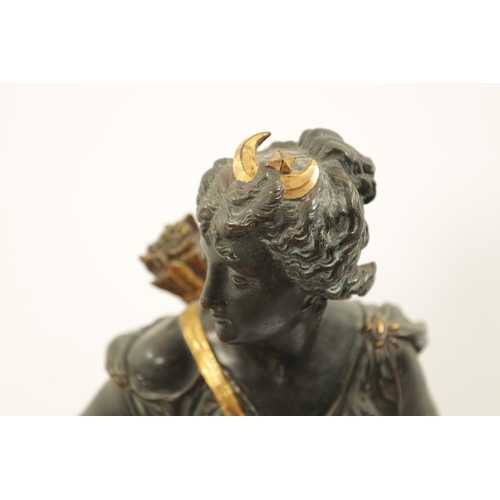 610 - AFTER EUTROPE BOURET (1833-1906) A LATE 19TH CENTURY PATINATED AND GILT FIGURAL BRONZE SCULPTURE, mo... 