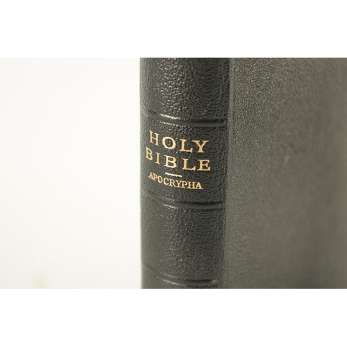 637 - A CAMBRIDGE BREVIER BIBLE PRESENTED AND SIGNED BY ELIZABETH II dated Christmas 1979, with original g... 