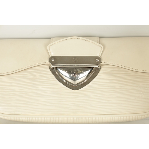 671 - A GENUINE LOUIS VUITTON MALIBU STREET WHITE SHOULDER BAG made from Epi leather with silver metal pus... 