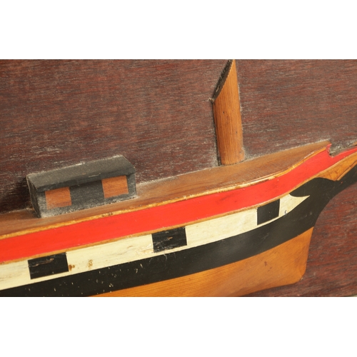 690 - A 20TH CENTURY HALF HULL HANGING MODEL OF NEPTUNE 