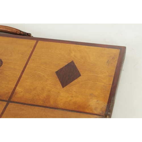 723 - AN EARLY 19TH CENTURY MARITIME CROWN AND ANCHOR BOARD GAME having a hinged marquetry inlaid centre. ... 