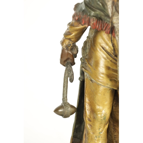 739 - A FINE LATE 19TH CENTURY AUSTRIAN COLD-PAINTED BRONZE SCULPTURE IN THE MANNER OF FRANZ BERGMAN finel... 