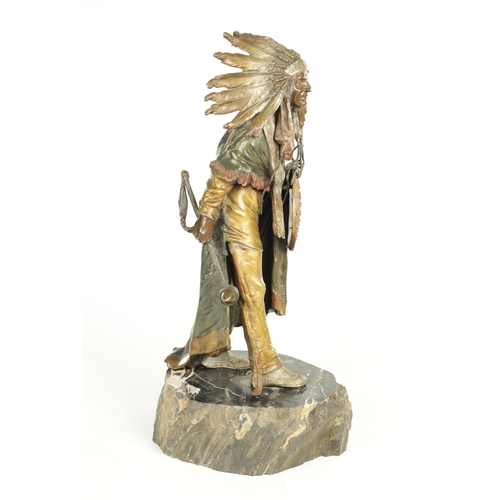 739 - A FINE LATE 19TH CENTURY AUSTRIAN COLD-PAINTED BRONZE SCULPTURE IN THE MANNER OF FRANZ BERGMAN finel... 