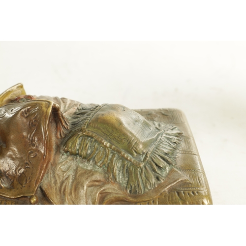 740 - A LATE 19TH / EARLY 20TH CENTURY AUSTRIAN COLD-PAINTED EROTIC BRONZE CASKET IN THE MANOR OF FRANZ BE... 