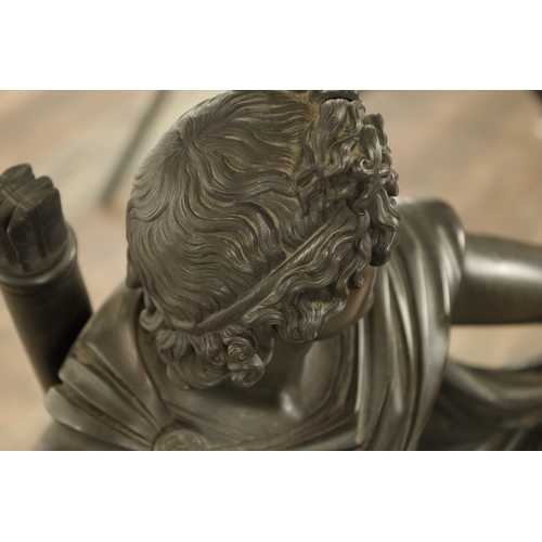 764 - PIETRO CHIAPPARELLI. A 19TH CENTURY ITALIAN BRONZE FIGURAL SCULPTURE OF LARGE SIZE finely sculpted i... 