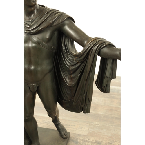 764 - PIETRO CHIAPPARELLI. A 19TH CENTURY ITALIAN BRONZE FIGURAL SCULPTURE OF LARGE SIZE finely sculpted i... 