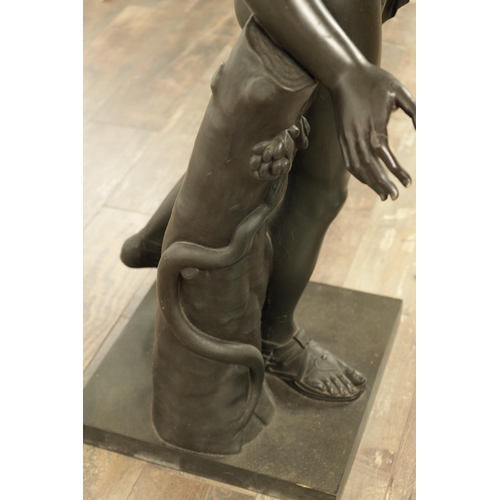 764 - PIETRO CHIAPPARELLI. A 19TH CENTURY ITALIAN BRONZE FIGURAL SCULPTURE OF LARGE SIZE finely sculpted i... 