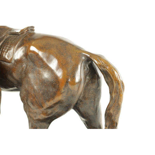 767 - PIERRE-JULES MENE (1810 - 1879) A FINE 19TH CENTURY ANIMALIER BRONZE SCULPTURE cast as a racehorse a... 