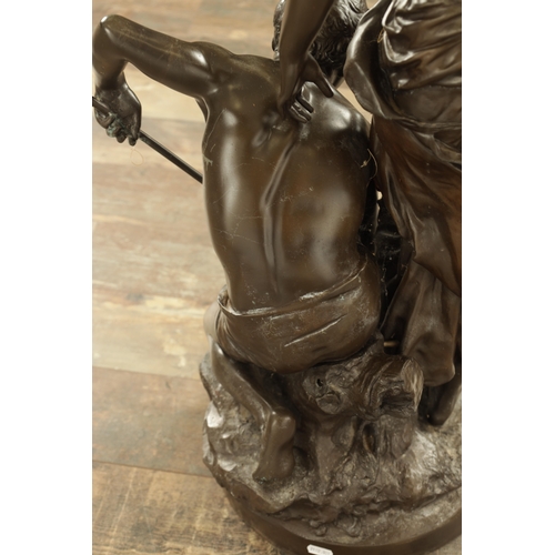 768 - JULES FELIX COUTAN (1848 - 1939). A LARGE LATE 19TH / EARLY 20TH CENTURY BRONZE SCULPTURE ENTITLED 