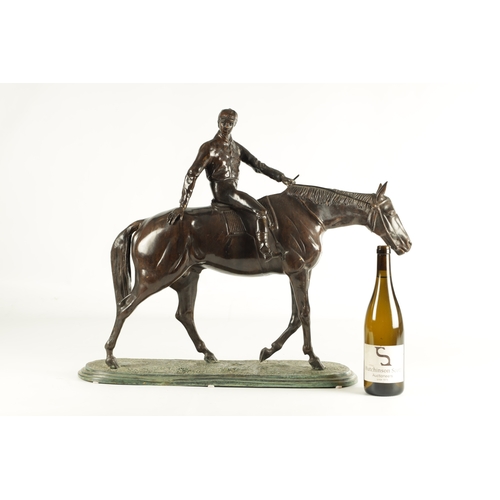 770 - AFTER ISIDORE JULES BONHEUR (1827 - 1901) - A FINE BRONZE EQUESTRIAN SCULPTURE DEPICTING A RACE HORS... 