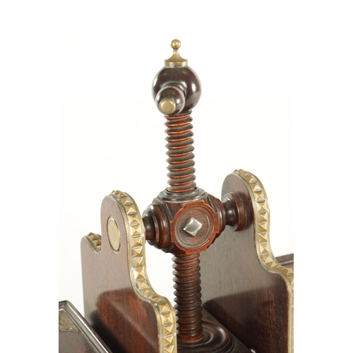 783 - A GOOD 19TH CENTURY ROSEWOOD AND SILVERED BRASS MOUNTED GAMES COMPENDIUM having a central card press... 