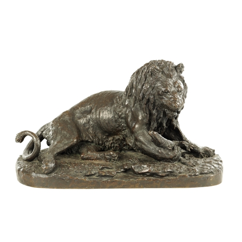 798 - CHRISTOPHER FRATIN (1801 - 1864) - AN IMPRESSIVE 19TH CENTURY BRONZE ANIMALIER SCULPTURE realistical... 