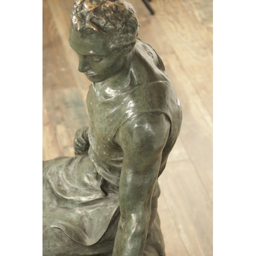 799 - HIPPOLYTE LE ROY (1857-1943). A LARGE EARLY 20TH CENTURY BRONZE SCULPTURE ENTITLED 