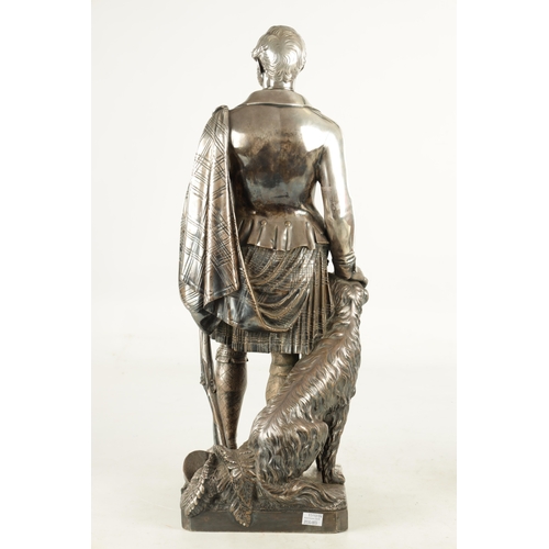 804 - A 19TH CENTURY SILVERED BRONZE SCULPTURE OF  PRINCE ALBERT BY WILLIAM THEED THE YOUNGER depicted in ... 