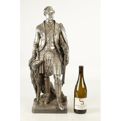 804 - A 19TH CENTURY SILVERED BRONZE SCULPTURE OF  PRINCE ALBERT BY WILLIAM THEED THE YOUNGER depicted in ... 