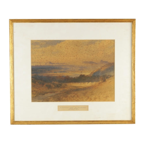 824 - JOHN BLAIR - WATERCOLOUR A Distant View Of Edinburgh. Signed and dated 1912. Mounted and englazed gi... 