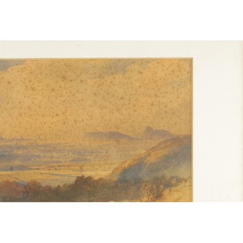 824 - JOHN BLAIR - WATERCOLOUR A Distant View Of Edinburgh. Signed and dated 1912. Mounted and englazed gi... 