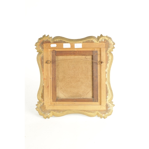 838 - AN EARLY 19TH CENTURY OIL ON CANVAS the love trio - unsigned, in scrolled edged moulded gilt frame. ... 