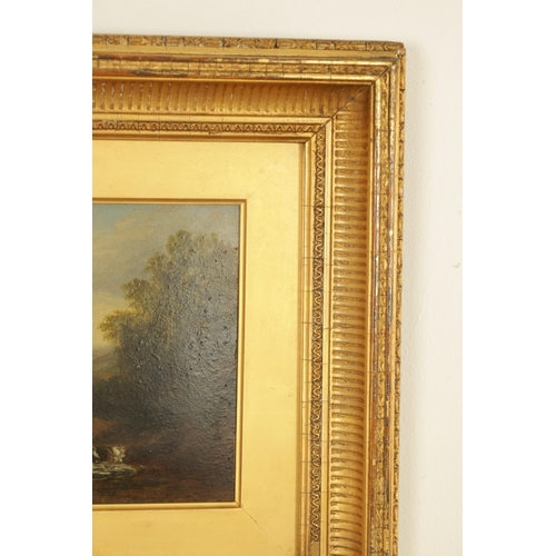 858 - HARRY WILEY - A PAIR OF LATE 19TH CENTURY OILS ON BOARD depicting country landscape scenes, mounted ... 