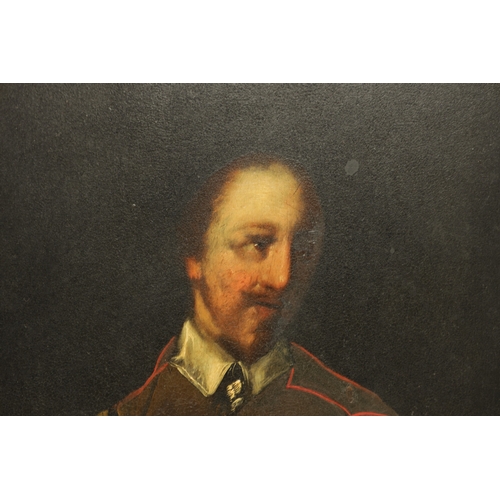 860 - ATT. EDWARD ALCOCK, FL. 1745-78 - OILS ON METAL PANELS a pair of seated bust Portraits reputably Wil... 