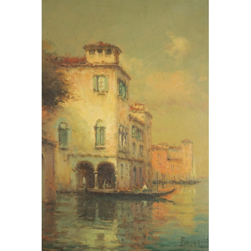 870 - ANTOINE BOUVARD JR (FRENCH, 1913 - 1972) A PAIR OF 20TH CENTURY VENETIAN OILS ON CANVAS signed lower... 