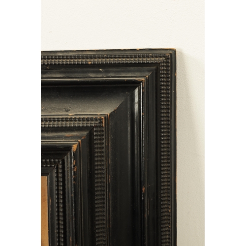 893 - A FINE EARLY 19TH CENTURY CONTINENTAL CARVED LIME WOOD TAVERN SCENE in a moulded ebonised frame (36c... 