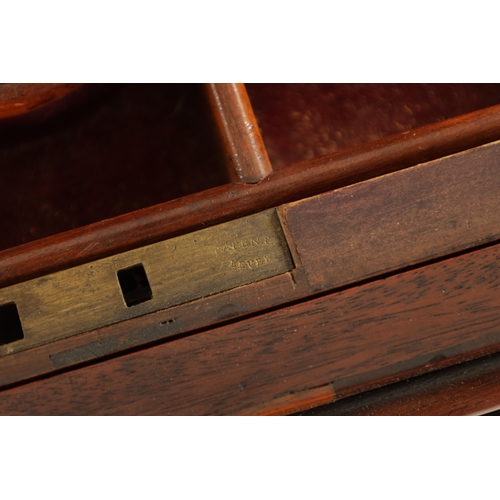 939 - AN UNUSUAL 19TH CENTURY SPECIMEN WOOD JEWELLERY CASKET MODELLED AS A SIDEBOARD with parquetry inlaid... 