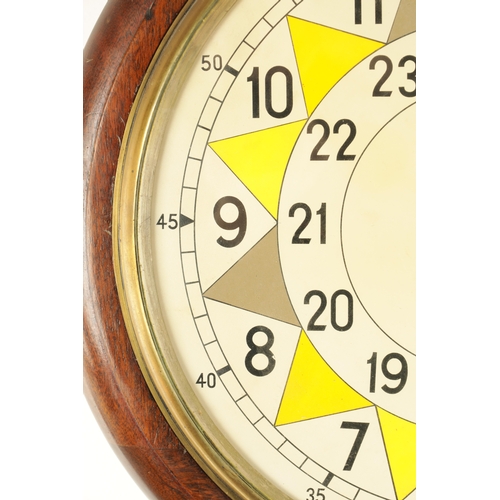 1005 - A 1940's RAF STYLE SECTOR CLOCK BY STOCKALL, MARPLES & CO, LONDON, having a moulded mahogany case wi... 