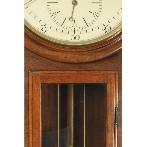 1021 - EDWARD SCALES, MANCHESTER. A 19TH CENTURY REGULATOR LONGCASE CLOCK, the figured mahogany case with g... 