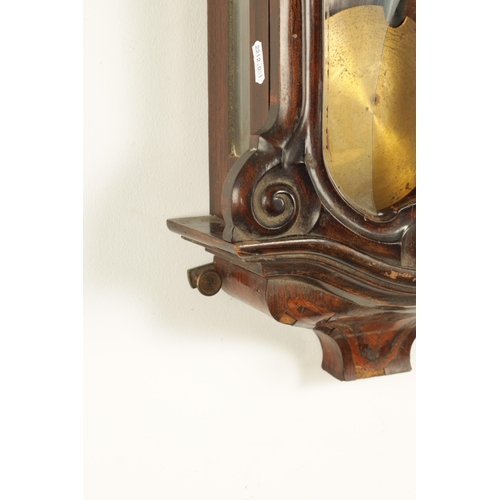 1023 - ATT. W. SCHONBERGER, VIENNA. A SMALL 19TH CENTURY ROSEWOOD AND KINGWOOD INLAID REGULATOR WALL CLOCK,... 