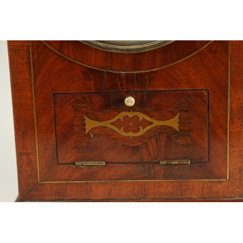 1029 - W. SMITH HUDDERSFIELD. A LATE REGENCY BRASS INLAID MAHOGANY TIMEPIECE BRACKET CLOCK with 6