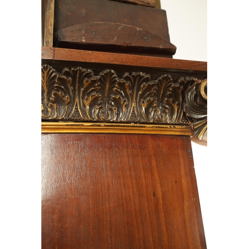 1037 - CHARLES STEPHENS, LONDON. A GEORGE III FIGURED MAHOGANY LONGCASE CLOCK, the pagoda top case with gil... 