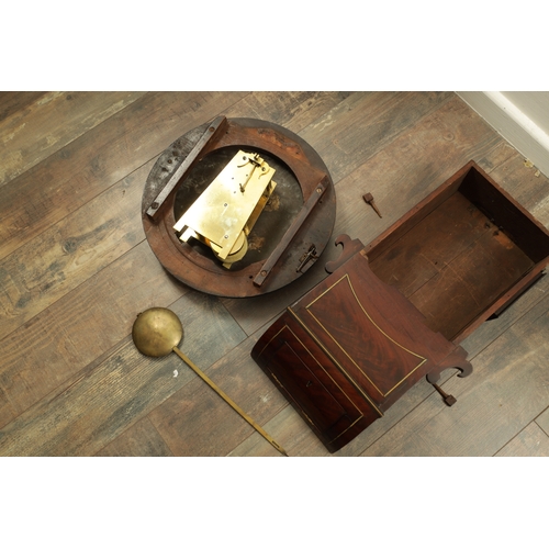 1050 - YOUNG & SON, STRAND, LONDON. A REGENCY CONVEX DIAL FUSEE WALL CLOCK, the figured mahogany case with ... 