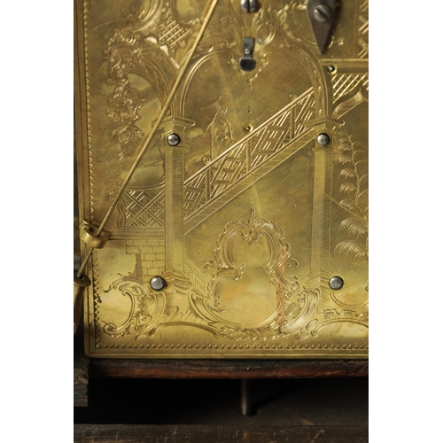 1051 - WILLIAM SMITH, LONDON. A GEORGE III ORMOLU MOUNTED EBONISED VERGE BRACKET CLOCK the bell top case wi... 