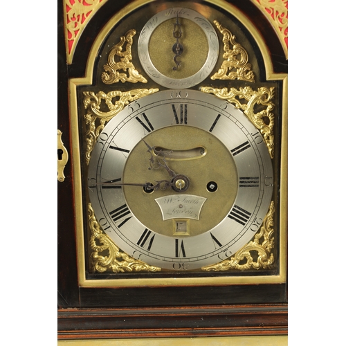 1051 - WILLIAM SMITH, LONDON. A GEORGE III ORMOLU MOUNTED EBONISED VERGE BRACKET CLOCK the bell top case wi... 