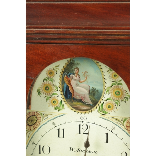 1061 - WILLIAM JACKSON, FRODSHAM A GEORGE III PAINTED DIAL MAHOGANY BRACKET CLOCK the case with moulded bel... 