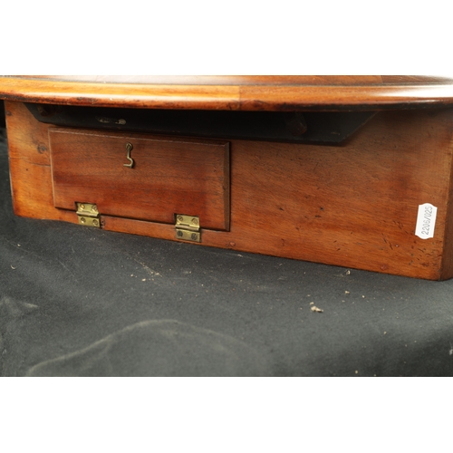 1067 - R.R. SNOW, RIPON. A LATE 19TH CENTURY FUSEE WALL CLOCK having a mahogany case with segmented moulded... 